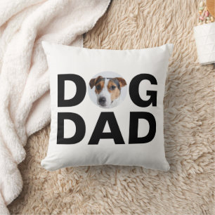 Cojín Decorativo Papá Perro, Foto Personalizada, Regalo para Papá A