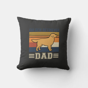 Cojín Decorativo Papá Retriever Dorado Perro Retro