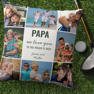 Cojín Decorativo Papa Te Amo Al Rough Y De Regreso 8 Foto Verde