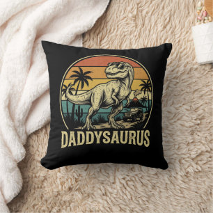 Cojín Decorativo Papa Trex Dinosaur Papa Saurio Retro Día del Padre