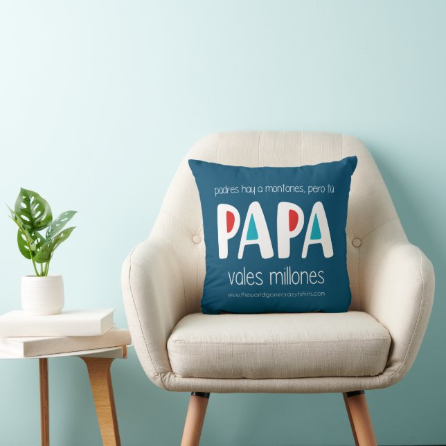 Cojín Decorativo Papa vales millones (Silla)
