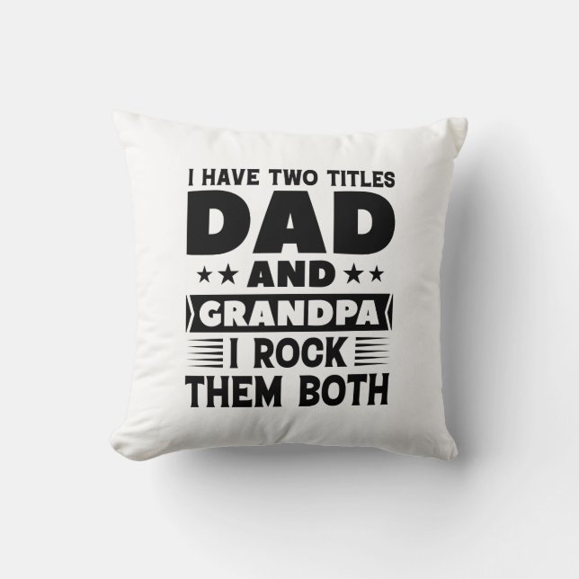 Cojín Decorativo Papá y Abuelo (Anverso)