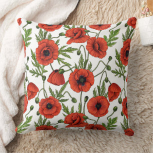 Cojín Decorativo Papas rojas y verdes en blanco