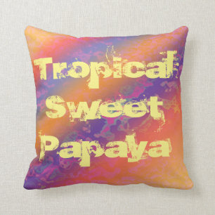 Cojín Decorativo Papaya dulce tropical