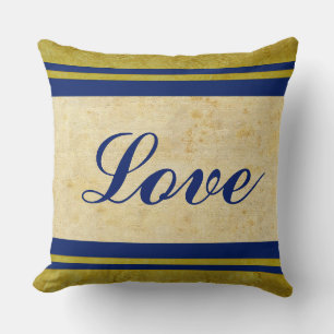 Cojín Decorativo Papel antiguo y tiras azul oscuro + tus ideas