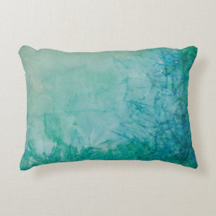 Cojín Decorativo Papel con el extracto azul, verde, y negro de la