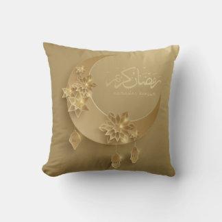 Cojín Decorativo Papel de dos caras cortó linternas de Ramadán y lu