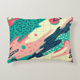 Cojín Decorativo Papel de escritorio geométrico Retro Trendy Memphi