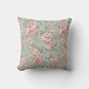 Cojín Decorativo Papel de fondo floral vintage