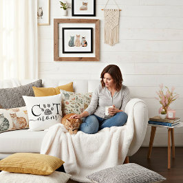 Cojín Decorativo Papel de mamá de gato