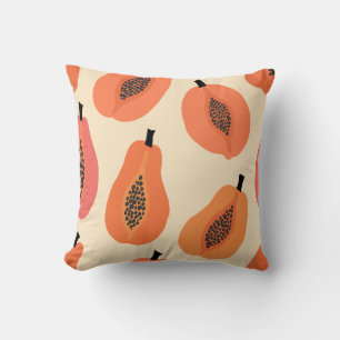 Cojín Decorativo Papel de Papaya al Atardecer Héroe y Mezcla Floral