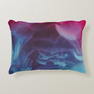 Cojín Decorativo Papel de pared digital de humo azul, rojo y negro