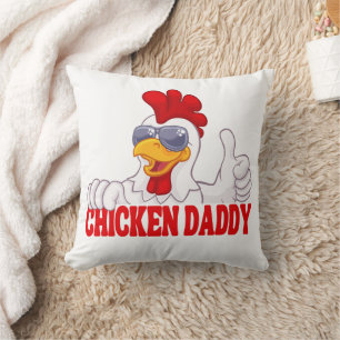 Cojín Decorativo Papel de pollo Padre Chicken Amante