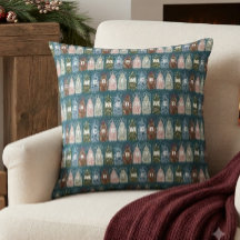 Papel de regalo de árboles decorados con aves de i
