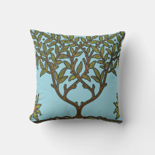Cojín Decorativo Papel pintado floral de William Morris Tree Frieze