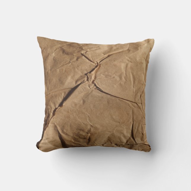 Cojín Decorativo Papel reciclado: Textura ecológica. (Anverso)