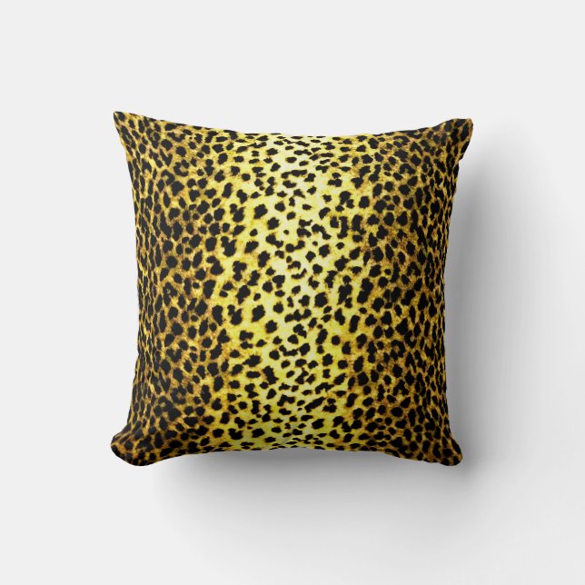 Cojín Decorativo Papel tapiz de impresión Leopard (Anverso)