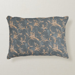 Cojín Decorativo Papel tapizado antiguo retro vintage floral sobre 