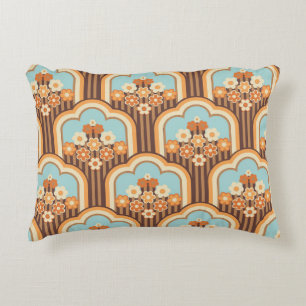 Cojín Decorativo Papel tapizado de los años 70 de diseño sin fisura