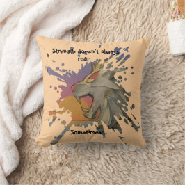 Cojín Decorativo Papercut Lion & Ocean Sunrise Throw Pillow
