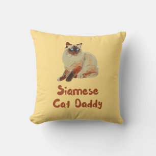 Cojín Decorativo Papi de gato siamés