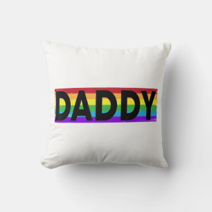 Cojín Decorativo Papi gracioso del Orgullo - Orgullosa fanática LGB