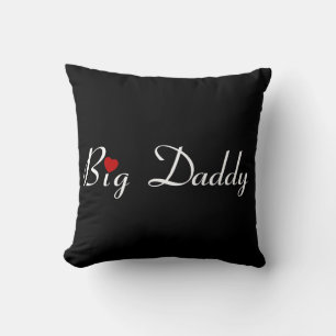 Cojín Decorativo Papi grande con corazón rojo