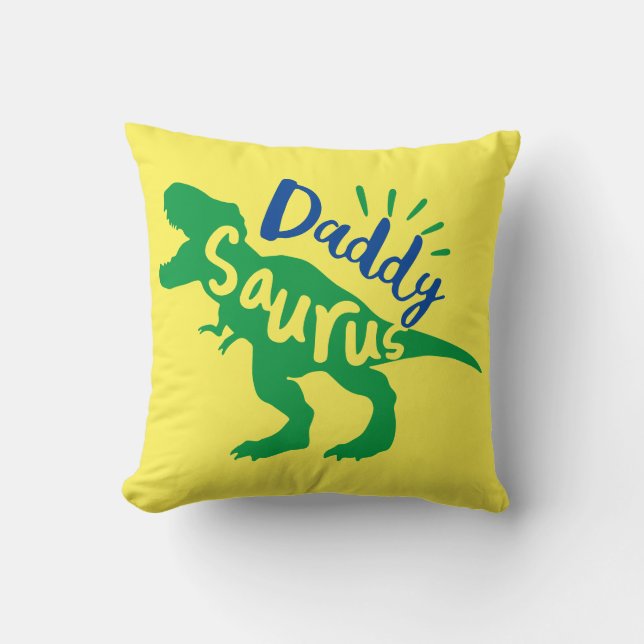Cojín Decorativo Papi Saurus T-Rex Silhouette (Anverso)
