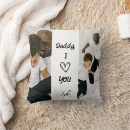 Cojín Decorativo Papi, te amo | Pillow de fotos personalizadas