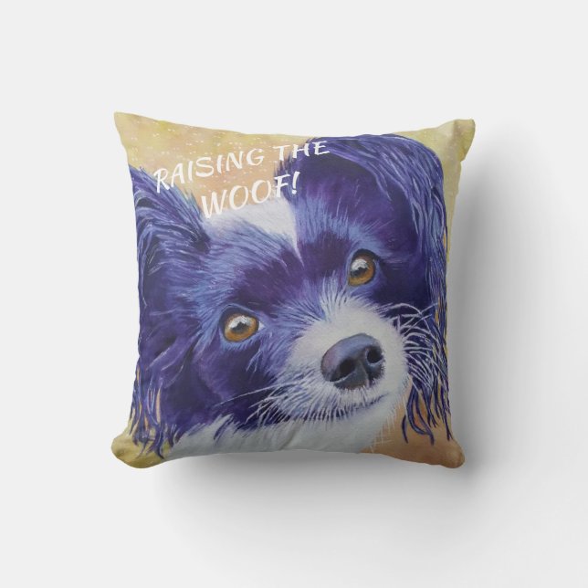 COJÍN DECORATIVO PAPILLÓN NEGRO Y BLANCO (Anverso)