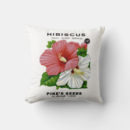 Cojín Decorativo Paquete de Semillas Vintage de Hibiscus