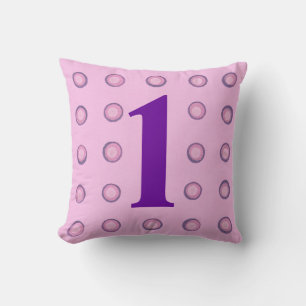 Cojín Decorativo Paquetes de polka rosa y morado estratificados Eda