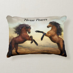 Cojín Decorativo par de caballos salvajes 