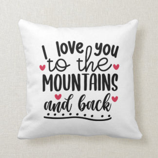 Cojín Decorativo Par Regalo Te Amo A Las Montañas Y A La Vuelta
