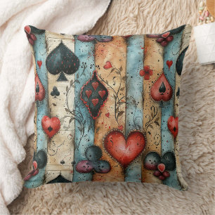 Cojín Decorativo Para los amantes de los juegos de cartas. Reproduc