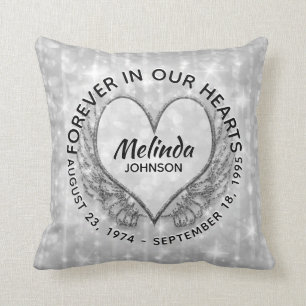 Cojín Decorativo Para siempre en nuestro monumento a los corazones