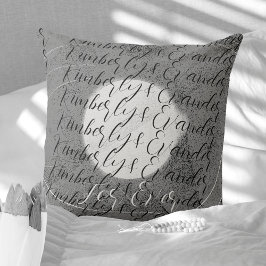 Cojín Decorativo Para Siempre Pareja Patrón Monocromo Moderno y Ten