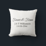 Cojín Decorativo Para siempre y para siempre añadir el nombre de pa<br><div class="desc">Para amantes como nosotros</div>