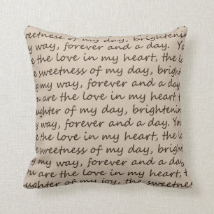 Cojín Decorativo Para siempre y un poema del día