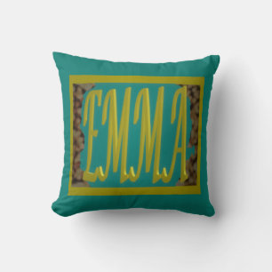 COJÍN DECORATIVO PARA UN CHICA LLAMADO EMMA MARINE BLUE PEBBLES