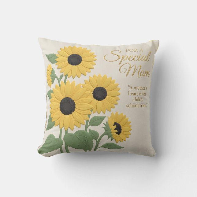 Cojín Decorativo Para una mamá especial (Anverso)