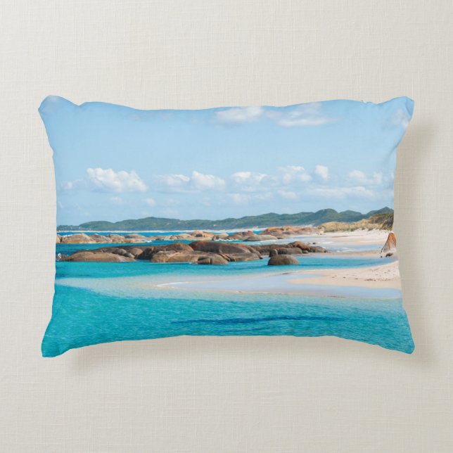 Cojín Decorativo Paradise Beach Sea Greens Pool, Bay Australia (Anverso)