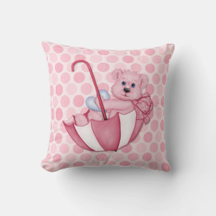 Cojín Decorativo Paraguas Teddy Polka Dots Pink Keepsake Pillow