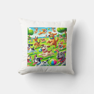 Cojín Decorativo Paraíso de cachorros juguetones
