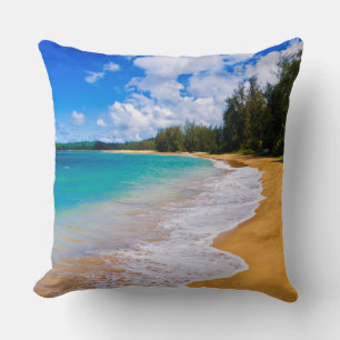 Cojín Decorativo Paraíso de playa tropical, Hawái