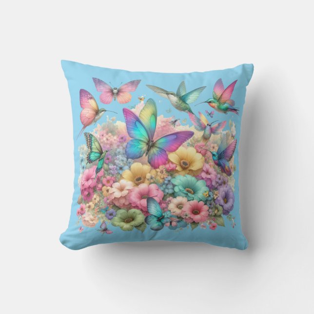 Cojín Decorativo "Paraíso Pastel" (Anverso)