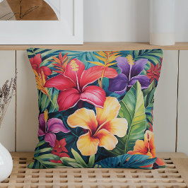 Cojín Decorativo Paraiso Tropical Acuarela