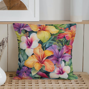 Cojín Decorativo Paraiso Tropical Acuarela