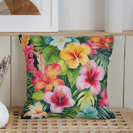 Cojín Decorativo Paraiso Tropical al Acuarela