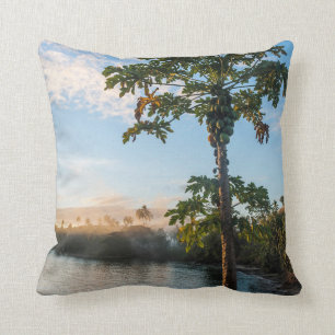 Cojín Decorativo Paraíso tropical al atardecer, Fiyi